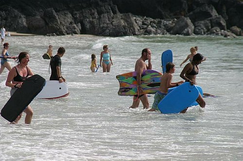 The beach at Mullion Cove, Cornwall