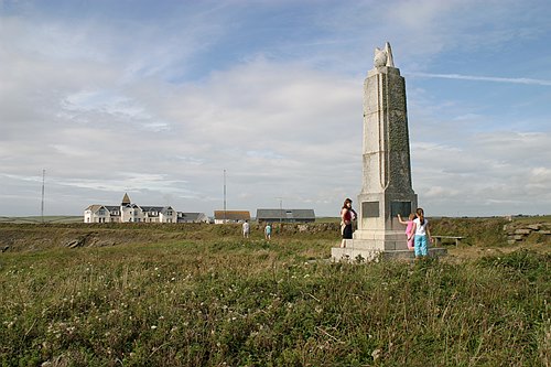 The Marconi Memorial at Poldu, Cornwall