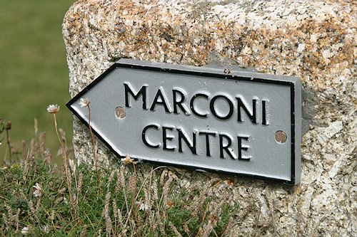 The Marconi Memorial at Poldu, Cornwall