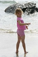 The beach at Mullion Cove, Cornwall.