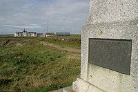 he Marconi Memorial at Poldu, Cornwall.