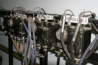 The Cable House, Porthcurno, Cornwall. The hut holds the submarine telegraph cables that come up out of the sea.