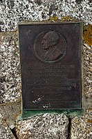 Plaque at the Lizard Wireless Station, Bass Point, Cornwall. The oldest wireless stantion in existence, used by Marconi for his experiments to contact the Isle of Wight and now owned by the National Trust.